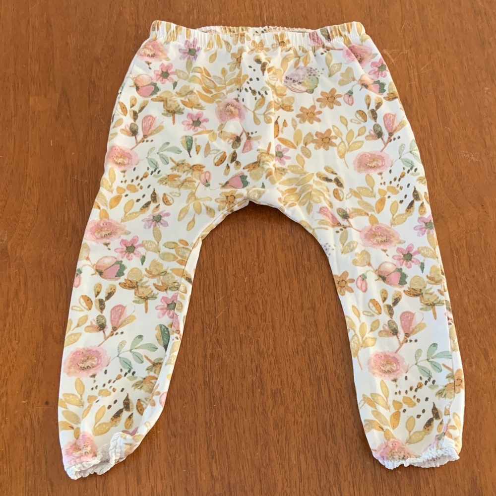 🍊5/$25 Next Baby Floral Print Kids Casual Bottoms size 12-18m SO SOFT!
